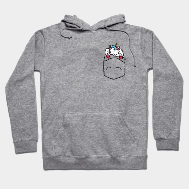 Sleeping Unicorn Pocket Hoodie by Bruno Pires